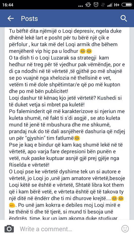 Lolita tallet me Riselda Sejdinë, ja si përgjigjet ajo