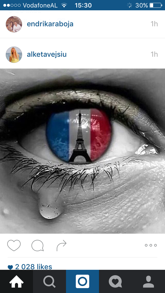 Tragjedia në Paris: Solidaritet, mbështetje apo modë në rrjetet sociale?!