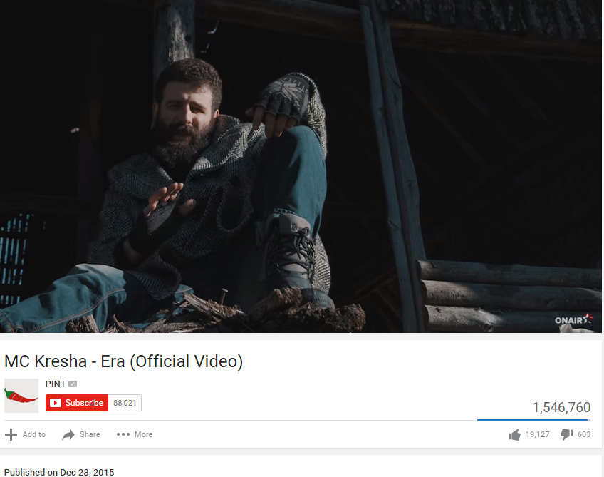 “Dashni” kënga më e klikuar e dhjetorit