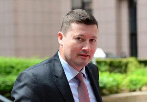 European Commission President Jean-Claude Juncker's Chief of Cabinet Martin Selmayr arrives for an Eurogroup meeting at the European Council, in Brussels, on May 11, 2015. AFP PHOTO / JOHN THYS (Photo credit should read JOHN THYS/AFP/Getty Images)