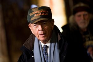 NEW YORK, NY - NOVEMBER 29: Wilbur Ross, President-elect Donald Trump's choice for Commerce Secretary, wears a'Make America Great Again Hat' as he speaks briefly to reporters at Trump Tower, November 29, 2016 in New York City. President-elect Donald Trump and his transition team are in the process of filling cabinet and other high level positions for the new administration. (Photo by Drew Angerer/Getty Images)