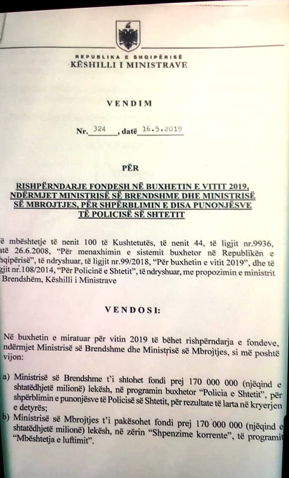 Vasili: 1.7 milionë dollarë, skandali që përfshin dy ministri
