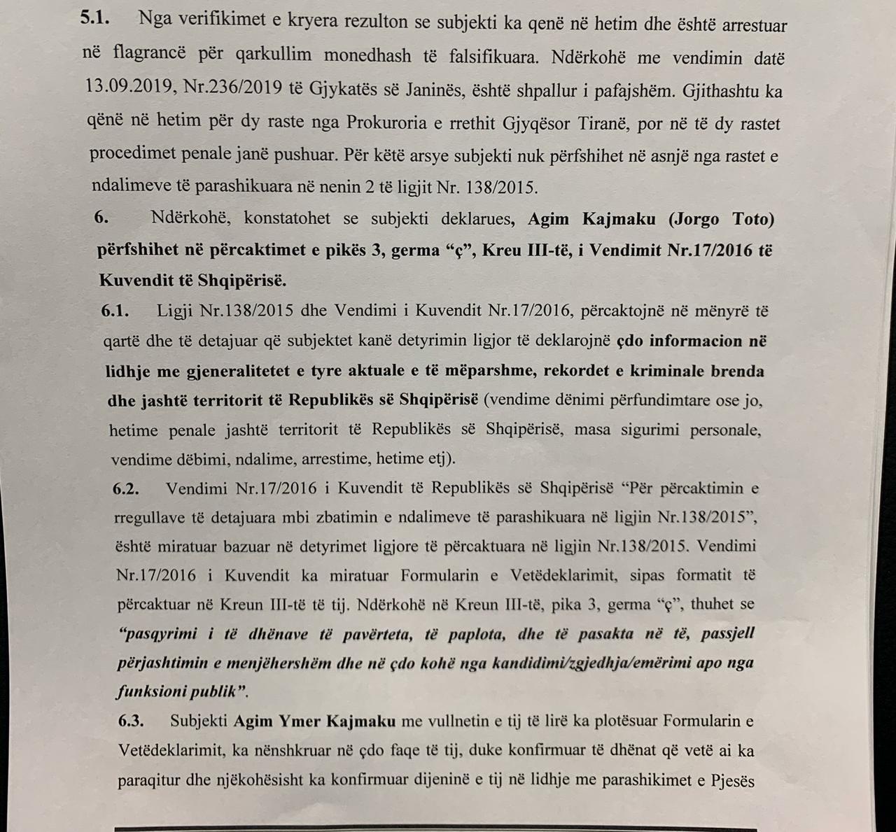 Publikohet dokumenti/ Çfarë zbuloi Prokuroria për Agim Kajmakun