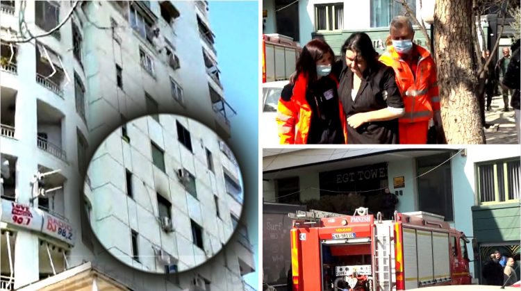 Video/Zjarr në një pallat në afërsi të Presidencës, të paktën dy të lënduara