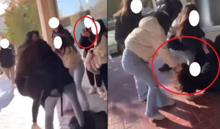 Video/ Konfliktohen fizikisht disa vajza pranë ambienteve të një shkolle në Tiranë