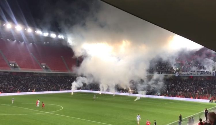 Ndërpritet derbi Partizani-Tirana