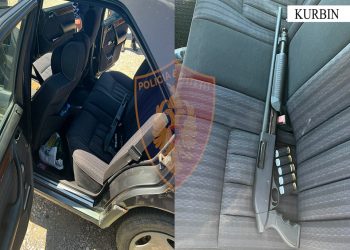 Kërcënoi me armë gjahu punonjësit që po shtronin rrugën, arrestohet 48-vjeçari në Kurbin