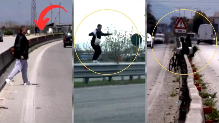 “Cirk” në autostradë, banorët kalojnë jo vetëm në këmbë, por me biçikleta e me kafshë