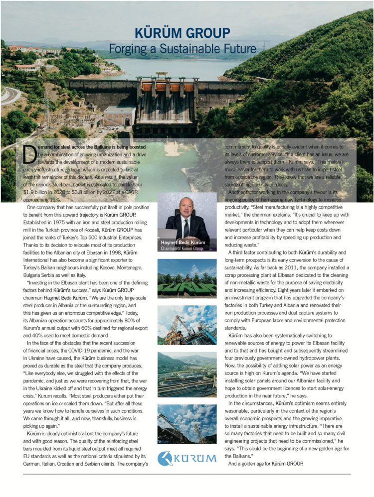 “Times” shkruan për Kürüm: Lider në prodhimin e hekurit, çelikut dhe energjisë!