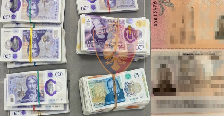 Me 18.500 paund të padeklaruara me vete, ndalohet 32-vjeçari rumun në Rinas