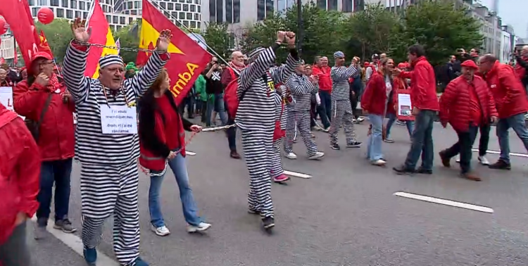 Qytetarët protestojnë kundër kushteve të këqija të punës në Belgjikë