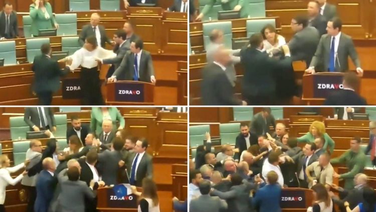 Video/ Dhunës në Kuvendin e Kosovës nuk i shpëtojnë as gratë