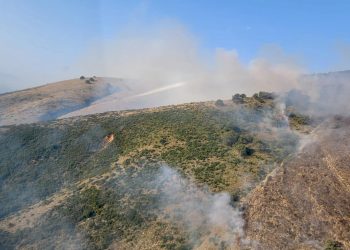 Zjarri në Porto Palermo, 40 efektivë të Këmbësorisë në terren për të shuar flakët