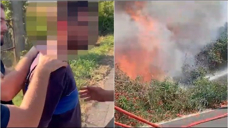 I vuri zjarrin një sipërfaqeje toke duke rrezikuar mjetet në rrugë, në pranga 33-vjeçari