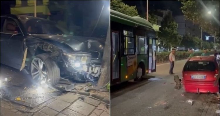 Drejtuesi i makinës hyn në parakalim të gabuar, përplas urbanin e Unazës