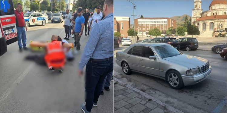U përplas nga një makinë teksa ecte me biçikletë, në gjendje të rëndë një person në Korçë