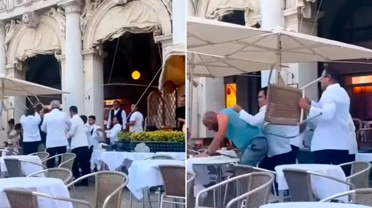 Video/Kamerierët në kafenenë e njohur në Venecia përleshen me turistët