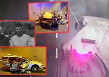 Aksidenti me 2 viktima në Rrugën e Kombit, dalin pamjet e përplasjes brenda tunelit