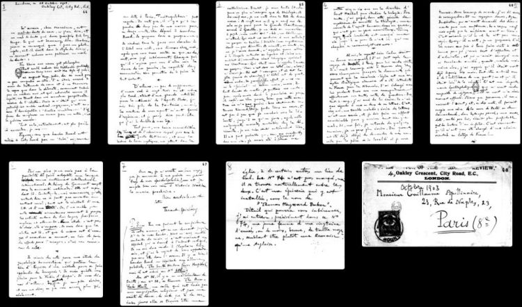 28 tetor 1903/ Letra e Faik Konicës për Guillaume Apollinaire