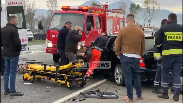 Video/ Aksident i trefishtë në Lezhë, 2 të plagosur