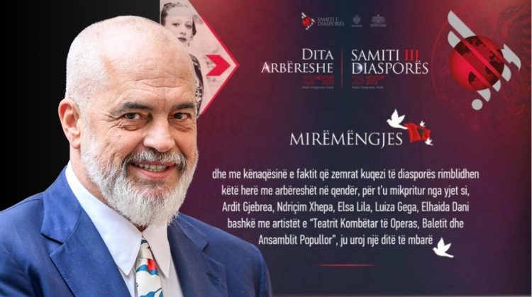 Dita Arbëreshe dhe Samiti i 3-të i Diasporës, Rama: Zemrat kuqezi do të rimblidhen në qendër