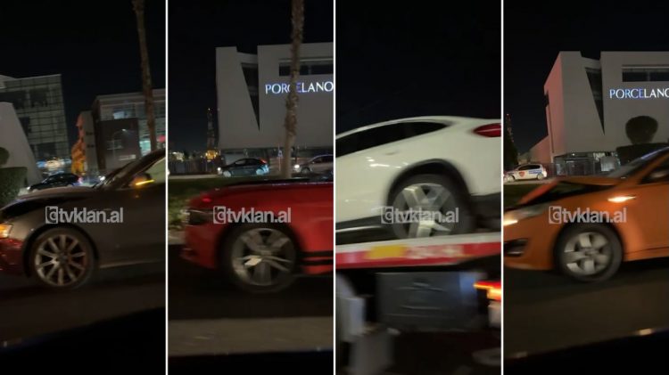 Aksident i katërfishtë në autostradën Tiranë-Durrës, përplasja shkakton trafik të rënduar (Video)
