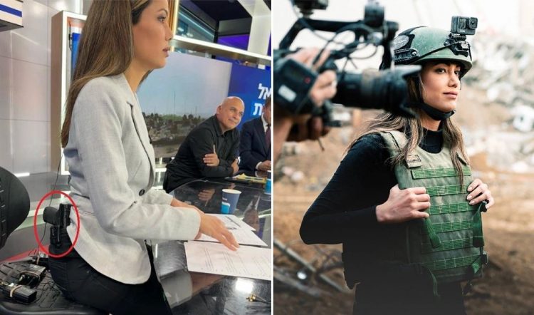 Pas sulmeve nga Hamasi, gazetarja izraelite shfaqet e armatosur edhe në studion e emisionit