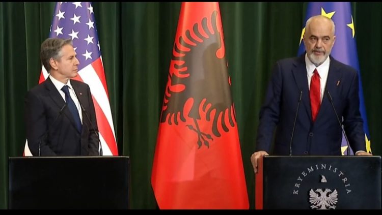“Dialogu Prishtinë-Beograd duhet të vijojë”, Rama pas takimit me Blinken: Pa SHBA nuk do kishte Kosovë të pavarur