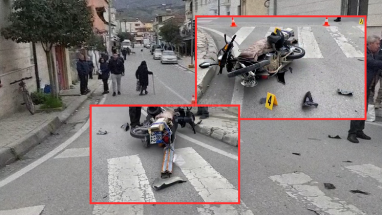 Berat/ Motori përplaset me makinën dhe ndahet më dysh