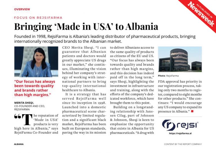 Revista amerikane “News Week”: “Rejsi Farma”, importuesi më i madh i markave ndërkombëtare në Shqipëri