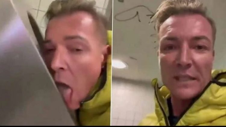 VIDEO/ Politikani gjerman shfaqet duke lëpirë tualetet publike