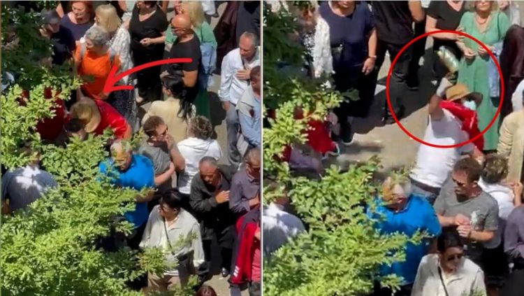 VIDEO/ Mes qytetarëve duke u rrezikuar jetën, momenti kur 49-vjeçari hedh molotov në protestën para bashkisë