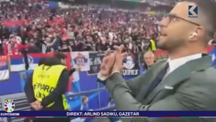Video/“Kosova është Serbi”, gazetari shqiptar i përgjigjet me shqiponjën serbëve: Është zemra e Shqipërisë 