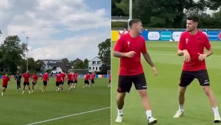 VIDEO/ Ndëshkimi i UEFA, Mirlind Daku vijon stërvitjen me Kombëtaren