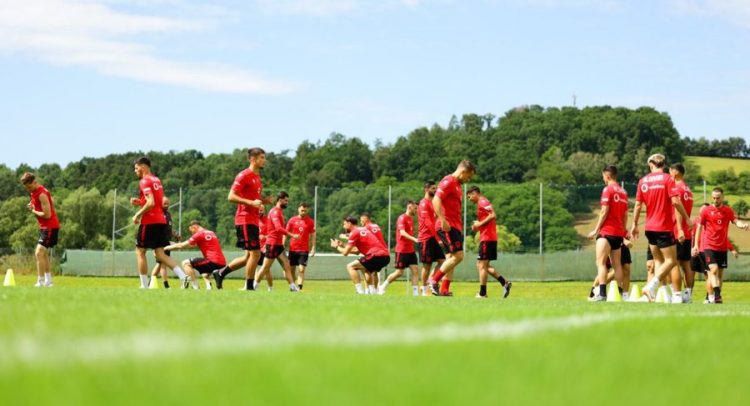 Përgatitjet për Italinë, Kombëtarja me dy seanca stërvitore për ditën e sotme