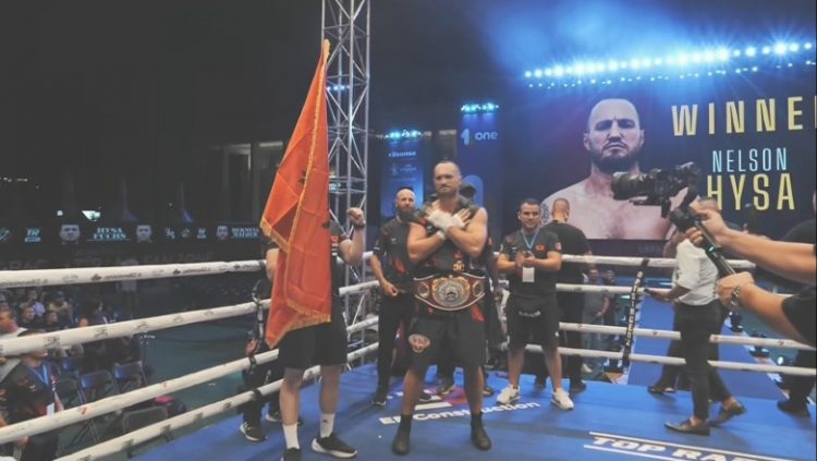 Nelson Hysa kampion Europe, fiton titullin WBO për peshat e rënda
