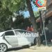 Aksident pranë spitalit të Traumës në Tiranë, makina përfundon në trotuar