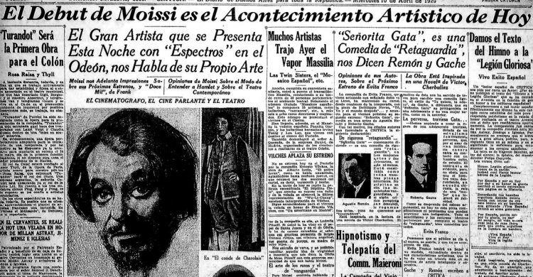 1929/ Debutimi i Aleksandër Moisiut në Argjentinë, intervista ekskluzive me aktorin e lavdishëm