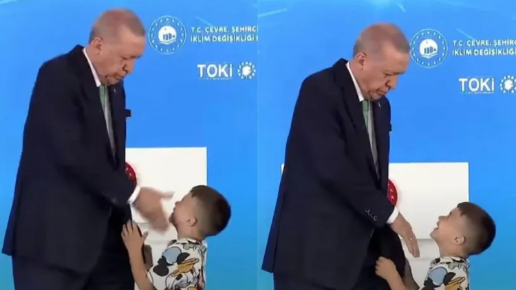 VIDEO/ Nuk i puthi dorën, Erdogan godet me shuplakë një djalë të vogël