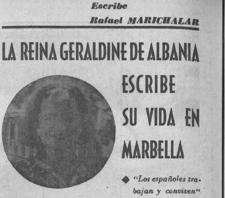 1965/ Intervista ekskluzive me Mbretëreshën Geraldinë në Marbella
