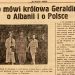 1939/ “Populli i Shqipërisë më pranoi si të tijën”, intervista ekskluzive me Mbretëreshën Geraldinë në Poloni