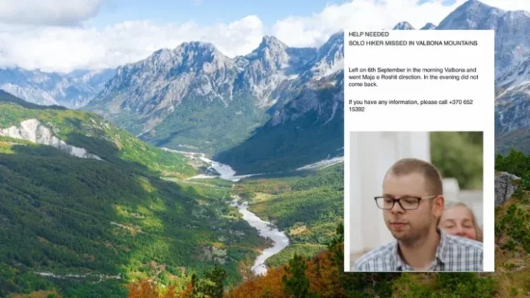 Ka humbur kontaktet prej 3 ditësh, nis operacioni për kërkimin e turistit lituanez në Valbonë