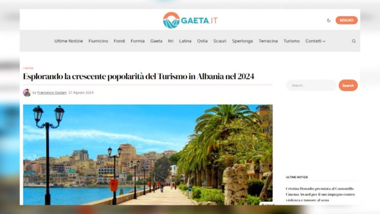 “Gaeta.it”: Shqipëria, një nga destinacionet më të kërkuara