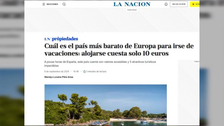 “La Nacion”: Shqipëria, vendi më i lirë për pushime në Evropë