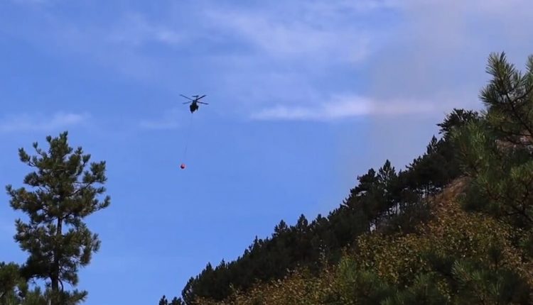 Zjarri në Mirditë/ Helikopteri Cougar dhe 60 efektivë të Forcave të Armatosura u bashkohen zjarrfikësve 