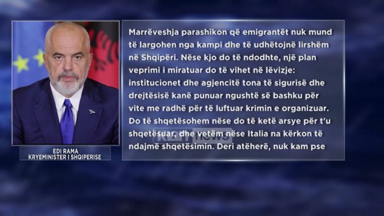 Emigrantët në Gjadër, Rama sqaron për “La Repubblica”: Do të administrohet nga qeveria italiane