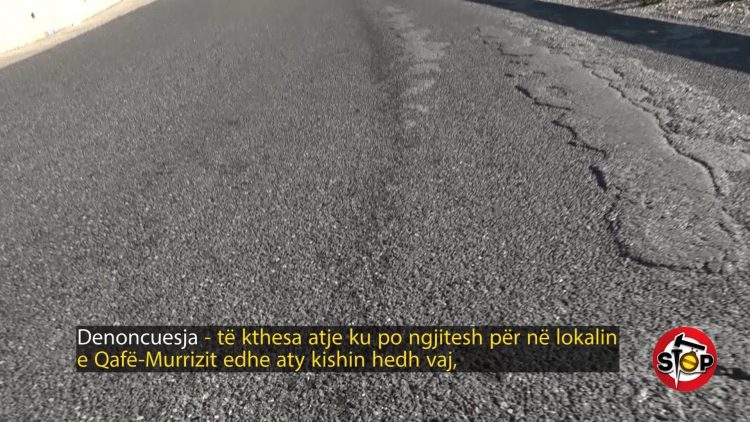 Zinxhir aksidentesh, një person me maskë hedh vaj në Qafën e Murrizit
