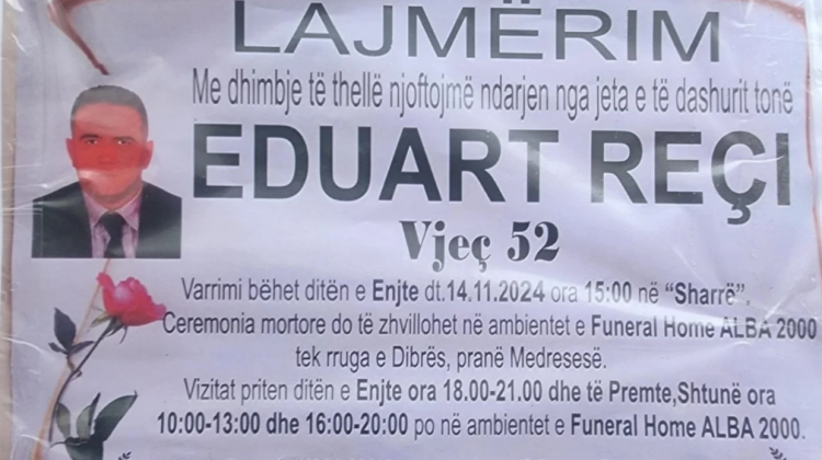 Foto/ Ky është biznesmeni Eduart Reçi, që u vra me plumb në kokë pranë banesës! Ende asnjë gjurmë nga autorët 