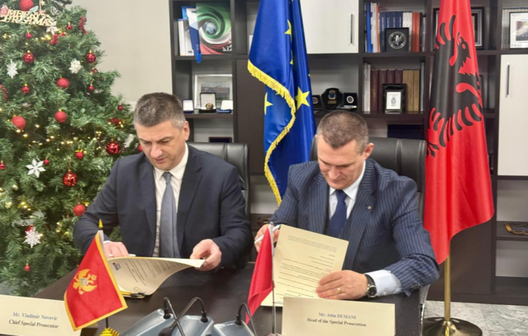 Kreu i SPAK dhe Kryeprokurori Special i Malit të Zi nënshkruajnë Memorandumin e Mirëkuptimit