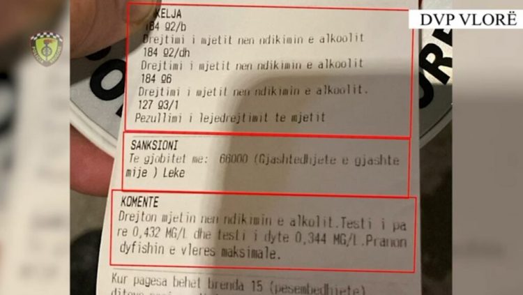 6 shoferë të arrestuar në Vlorë, mbi 3 mijë gjoba të vendosura
